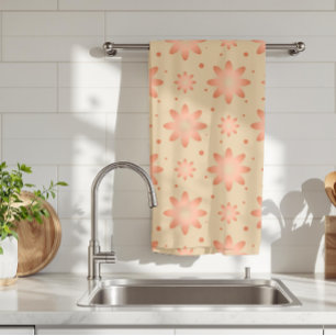 Paño De Cocina Terracotta naranja y arena beige delicada margarit