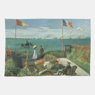 Paño De Cocina Terraza junto al mar de Claude Monet