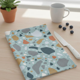 Paño De Cocina Terrazzo En Azul