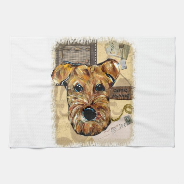 PAÑO DE COCINA TERRIER AIREDALE (Horizontal)
