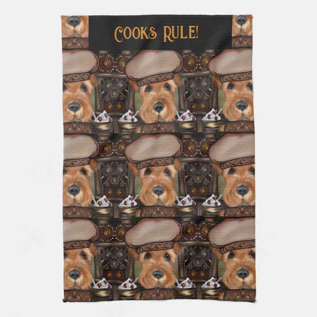Paño De Cocina Terrier Airedale  (Vertical)