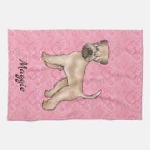 Terrier de trigo de capa suave patrón de corazón d