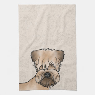 Paño De Cocina Terrier de Trigo de Pelaje Suave Cabeza de Perro A