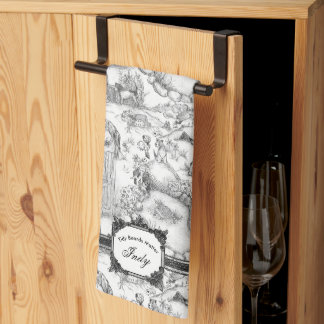 Paño De Cocina Terrier JACK RUSSELL Toile Negro