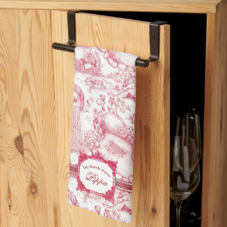 Paño De Cocina Terrier JACK RUSSELL Toile Rojo