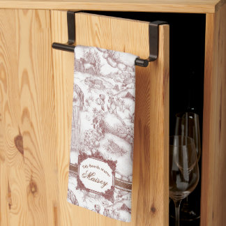 Paño De Cocina Terrier JACK RUSSELL Toile Sepia