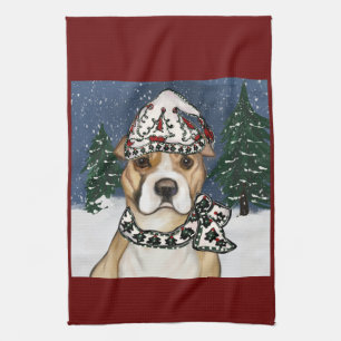 PAÑO DE COCINA TERRIER STAFFORDSHIRE AMERICANO    