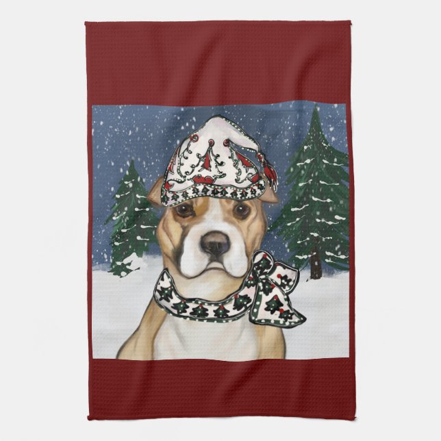 PAÑO DE COCINA TERRIER STAFFORDSHIRE AMERICANO     (Vertical)