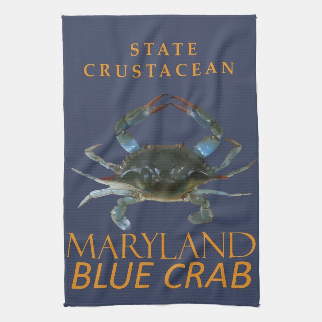 Paño De Cocina Territorio de Maryland Crustacean Callinectes sapi (Vertical)