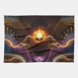 Paño De Cocina Tesoro De Arte Fractal Nocturno