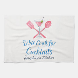 Paño De Cocina Testamento Personalizado Cocinará Cócteles Diverti