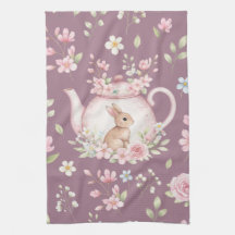 Tetera conejito caprichoso floral primavera 