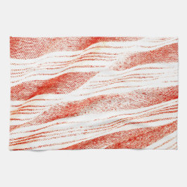 Paño De Cocina Textil Fouta tejido naranja y blanco