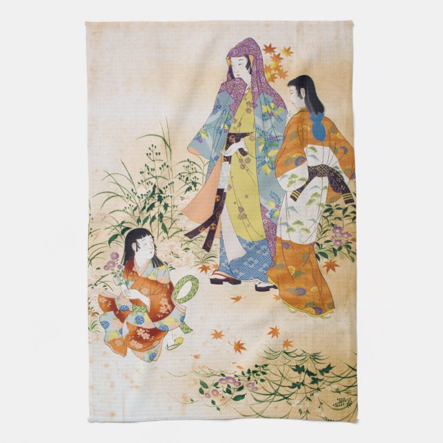 Paño De Cocina Textil japonés vintage (Vertical)