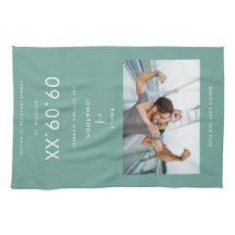 Texto de foto mínimo Verde azulado Guardar la fech