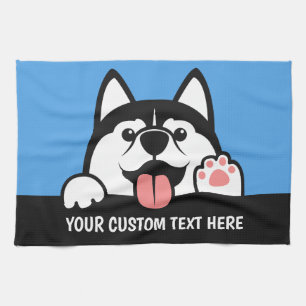 Paño De Cocina Texto del personalizado del Husky Siberiano