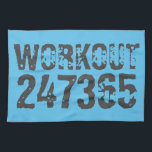 Paño De Cocina Texto desgastado y raspado Workout 247365 azul<br><div class="desc">Texto desgastado y raspado Workout 247365 en color gris con fondo azul. Perfecto para todo aquel que levante,  haga ejercicio físico,  entrenando,  construyendo el cuerpo e ir al gimnasio.</div>
