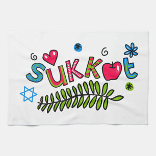 Paño De Cocina Texto judío del día de fiesta de Sukkot