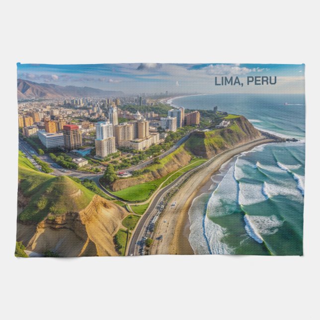 Paño De Cocina Texto personalizado Lima, Perú (Horizontal)