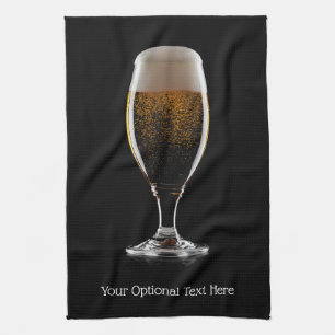 Paño De Cocina Texto personalizado Vidrio de cerveza