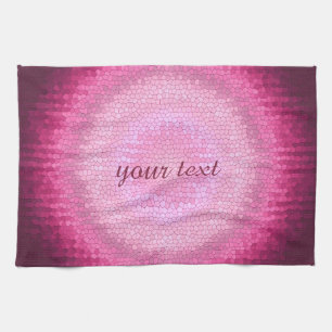 Paño De Cocina Textura abstracta del rosa del vitrage del círculo