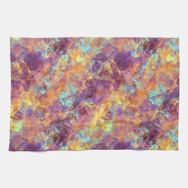 Paño De Cocina Textura cruzada púrpura de plumas (Horizontal)