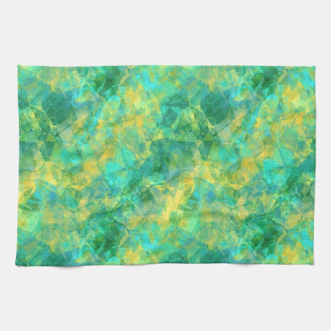 Paño De Cocina Textura cruzada verde esmeralda (Horizontal)