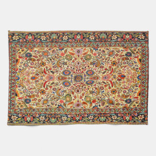 Paño De Cocina Textura de Alfombra Antigua Oriental Turca Persa