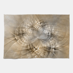 Paño De Cocina Textura de arte fractal moderno abstracto tonos ti