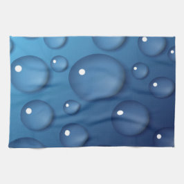 Paño De Cocina Textura de caída de agua azul