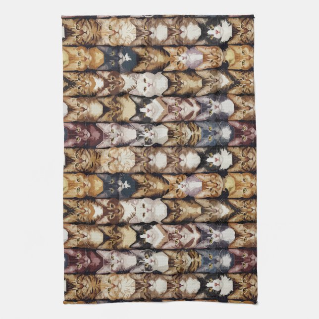 Paño De Cocina Textura de gatos (Vertical)