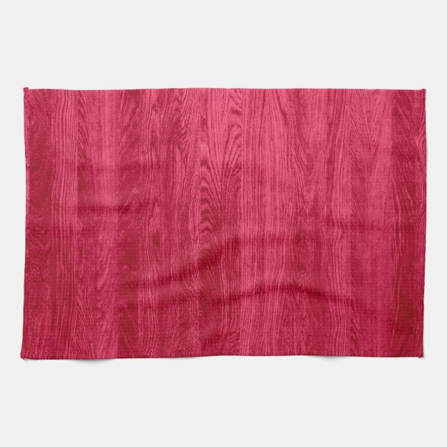 Paño De Cocina Textura de grano de madera roja (Horizontal)