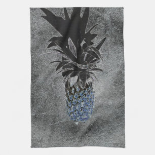 Paño De Cocina Textura de hormigón de piña azul
