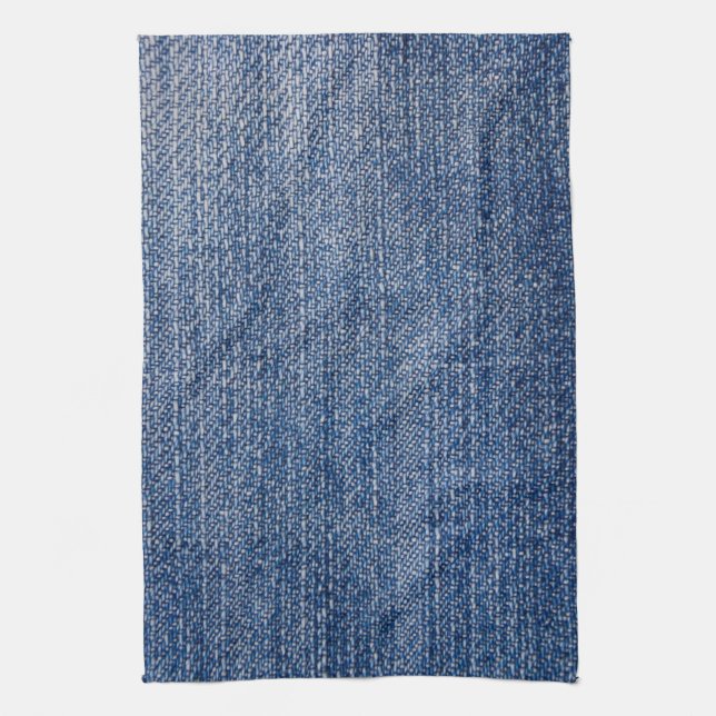 Paño De Cocina Textura de jeans de tela de denim azul (Vertical)