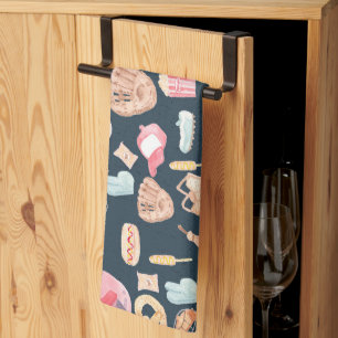 Paño De Cocina Textura de la Armada de Béisbol