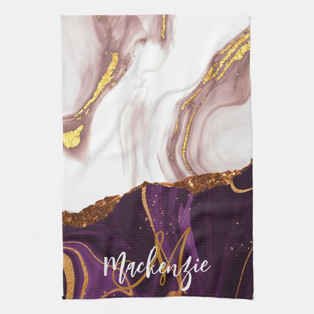 Paño De Cocina Textura de mármol abstracta (Vertical)