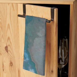 Paño De Cocina Textura de mármol azul y gris