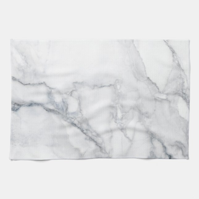 Paño De Cocina Textura de mármol blanco (Horizontal)