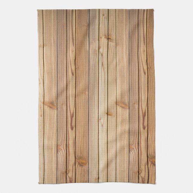 Paño De Cocina Textura de paneles de madera clara (Vertical)