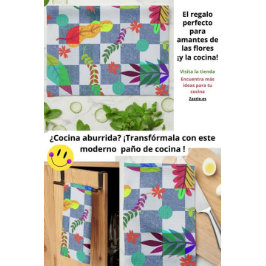 Paño De Cocina Textura floral