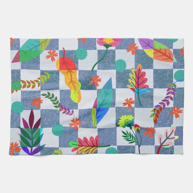 Paño De Cocina Textura floral (Horizontal)