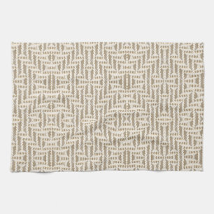 Paño De Cocina Textura geométrica en zigzag de origami blanco con
