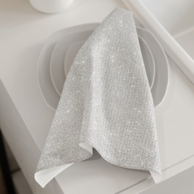 Paño De Cocina Textura Purpurina plateada Esparkling blanco brill (Subido por el creador)
