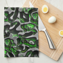 Paño De Cocina Textura verde de cal de captación de ojos tallada 