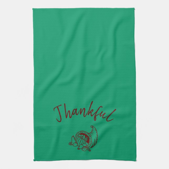 Paño De Cocina Thankful Cornucopia Kitchen Towel (Vertical)