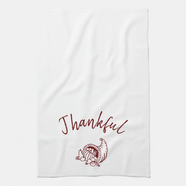 Paño De Cocina Thankful Cornucopia Kitchen Towel (Vertical)