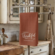 Thankful Grateful Blessed Family Name Modern