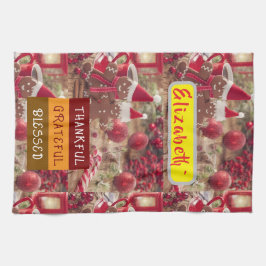 Paño De Cocina "Thankful & Twinkling: Personalized Holiday Cheer