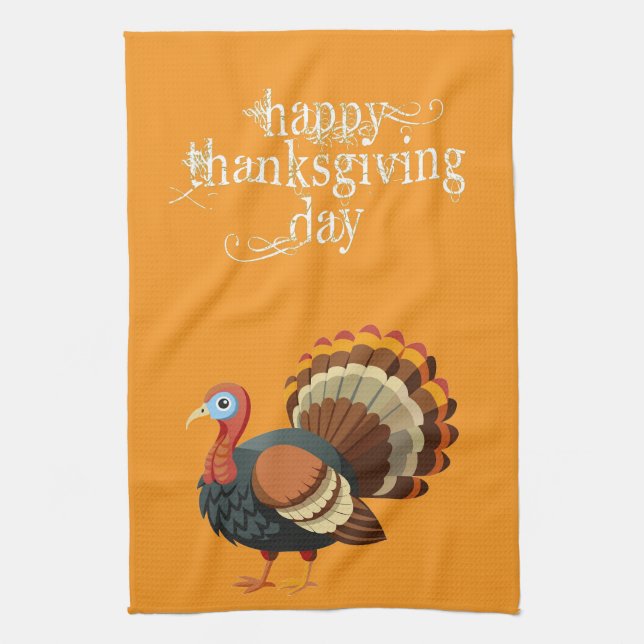 Paño De Cocina Thanksgiving Turkey Kitchen Towel (Vertical)