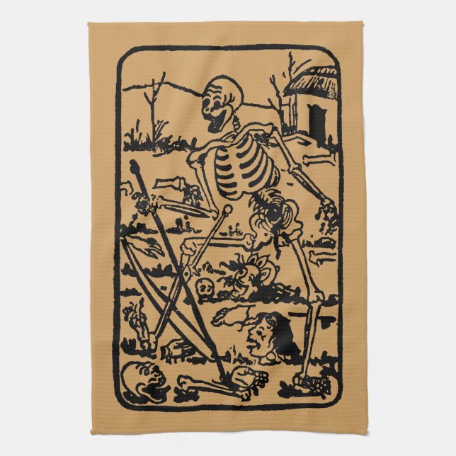 Paño De Cocina The Death - Old Indian/Asian tarot Card (Vertical)
